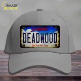 Deadwood South Dakota Rusty Novelty License Plate Hat Tag Cotton / Gray