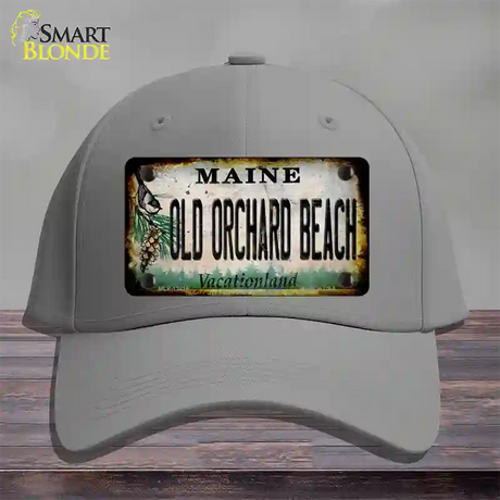 Old Orchard Beach Maine Rusty Novelty License Plate Hat Tag Cotton / Gray