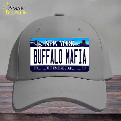 Buffalo Mafia New York Novelty License Plate Hat Tag Cotton / Gray