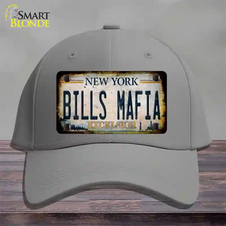 Bills Mafia New York Rusty Novelty License Plate Hat Tag Cotton / Gray