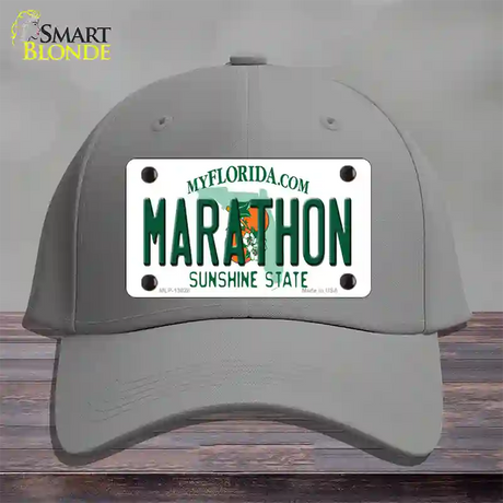 Marathon Florida Novelty License Plate Hat Tag Cotton / Gray