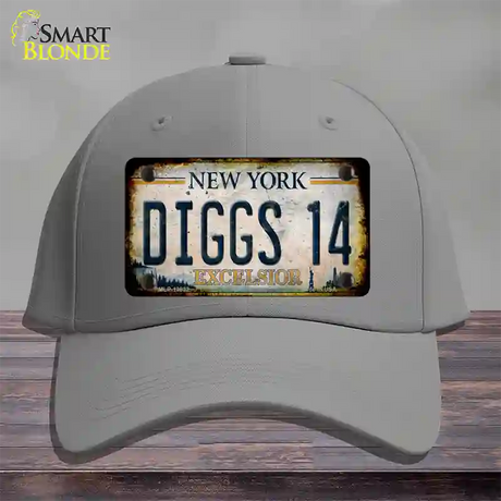 Diggs 14 Excelsior New York Rusty Novelty License Plate Hat Tag Cotton / Gray