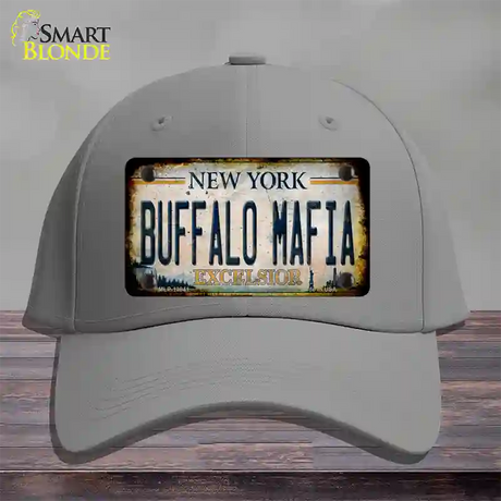 Buffalo Mafia Excelsior New York Rusty Novelty License Plate Hat Tag Cotton / Gray