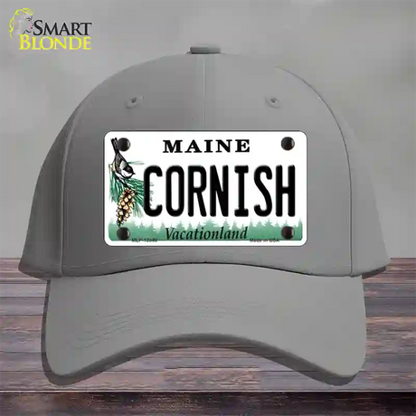 Cornish Maine Novelty License Plate Hat Tag Cotton / Gray