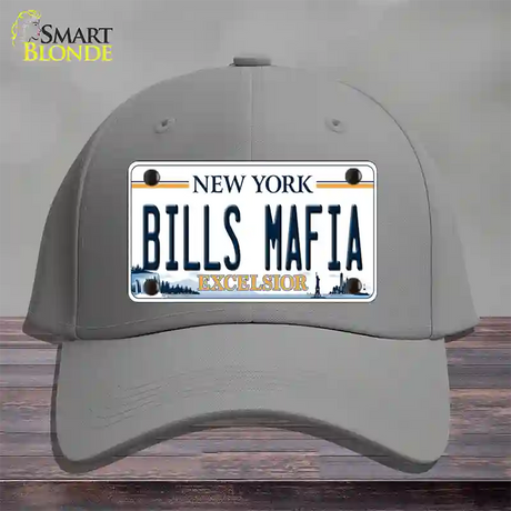 Bills Mafia NY Excelsior Novelty License Plate Hat Tag Cotton / Gray