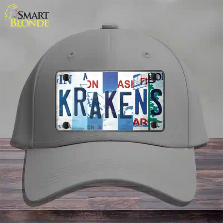 Krakens Strip Art Novelty License Plate Hat Tag Cotton / Gray