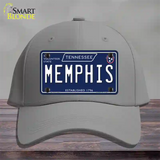 Memphis Tennessee Blue Novelty License Plate Hat Tag Cotton / Gray