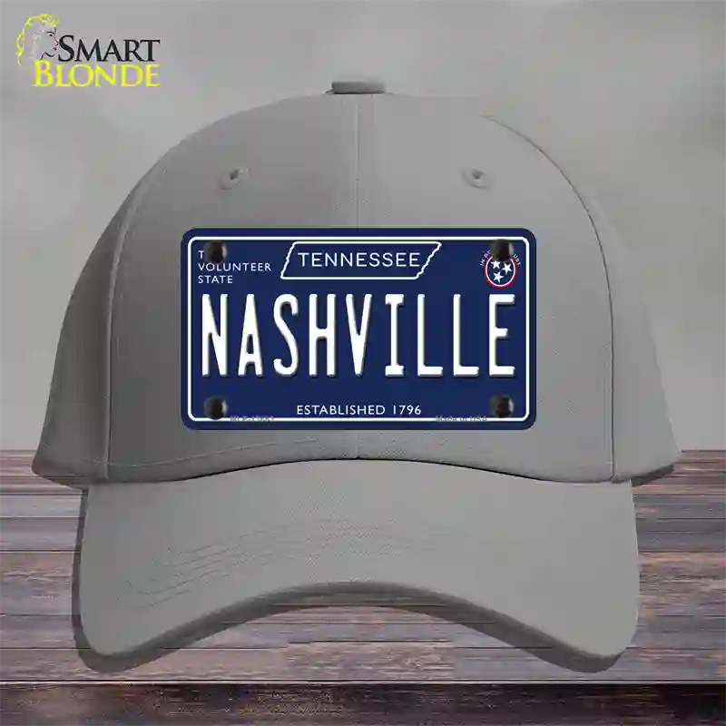 Nashville Tennessee Blue Novelty License Plate Hat Tag Cotton / Gray