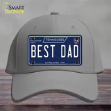 Best Dad Tennessee Blue Novelty License Plate Hat Tag Cotton / Gray