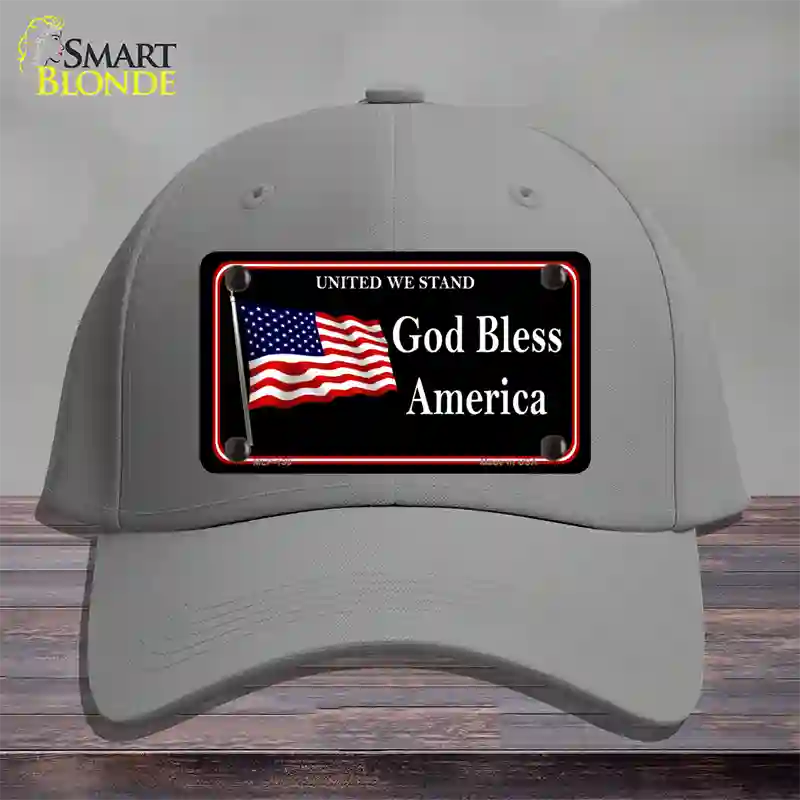 God Bless America Novelty License Plate Hat Cotton / Gray