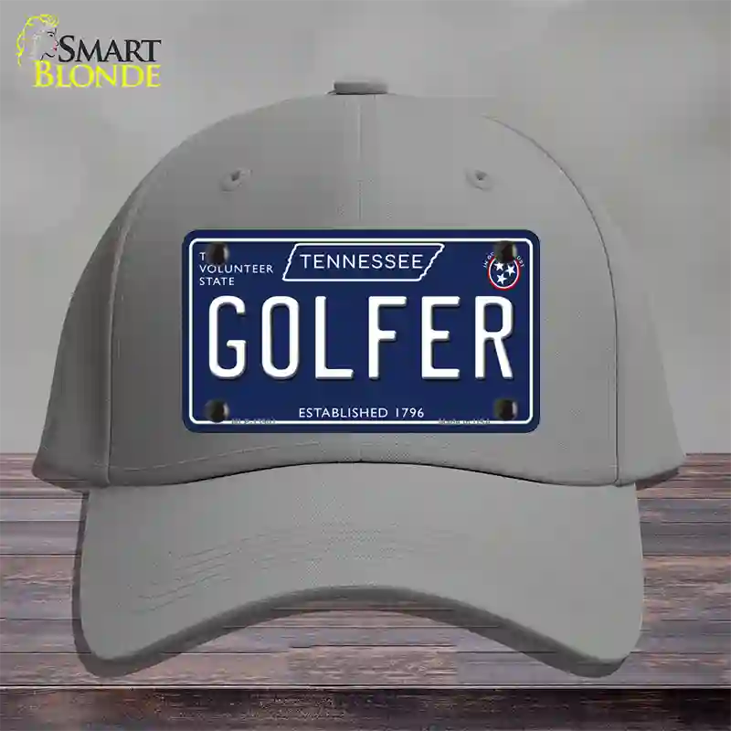 Golfer Tennessee Blue Novelty License Plate Hat Tag Cotton / Gray