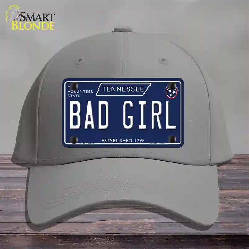 Bad Girl Tennessee Blue Novelty License Plate Hat Tag Cotton / Gray