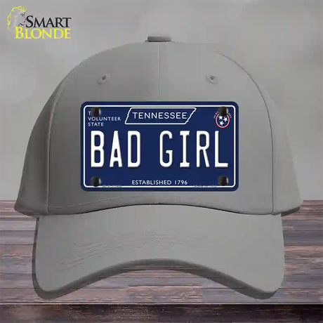 Bad Girl Tennessee Blue Novelty License Plate Hat Tag Cotton / Gray