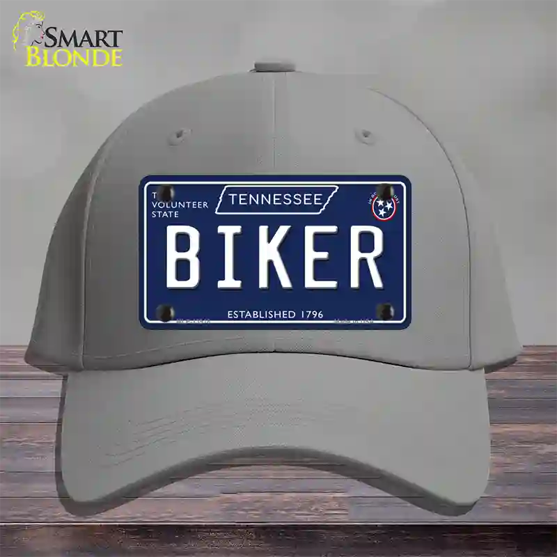 Biker Tennessee Blue Novelty License Plate Hat Tag Cotton / Gray