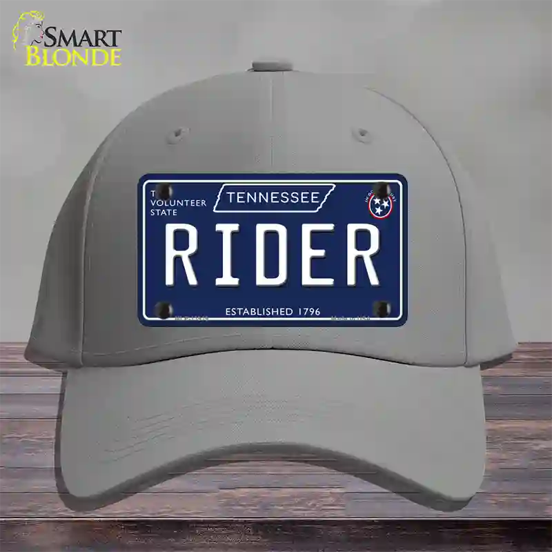 Rider Tennessee Blue Novelty License Plate Hat Tag Cotton / Gray