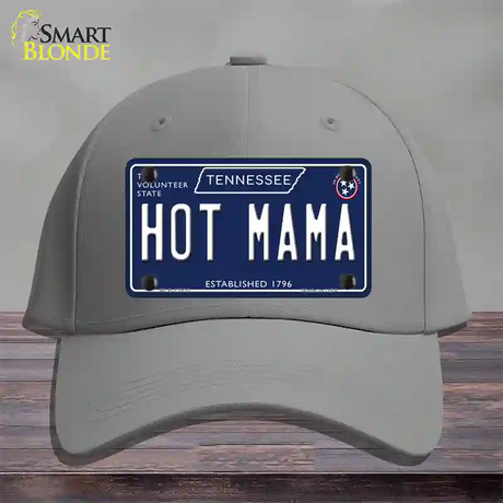 Hot Mama Tennessee Blue Novelty License Plate Hat Tag Cotton / Gray