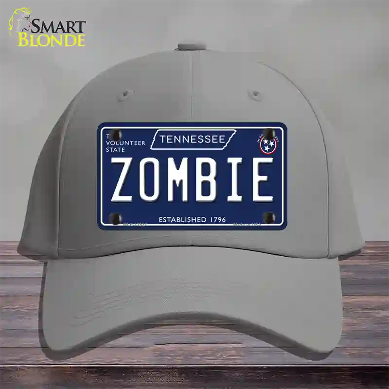 Zombie Tennessee Blue Novelty License Plate Hat Tag Cotton / Gray