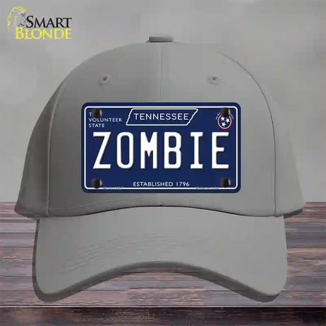 Zombie Tennessee Blue Novelty License Plate Hat Tag Cotton / Gray