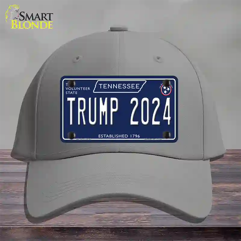 Trump 2024 Tennessee Blue Novelty License Plate Hat Tag Cotton / Gray