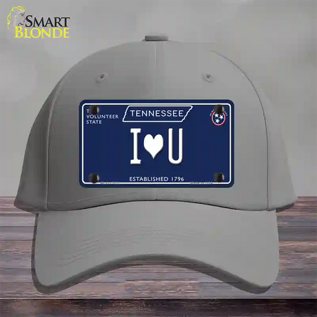 I Heart U Tennessee Blue Novelty License Plate Hat Tag Cotton / Gray