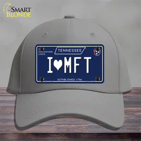 I Heart MFT Tennessee Blue Novelty License Plate Hat Tag Cotton / Gray