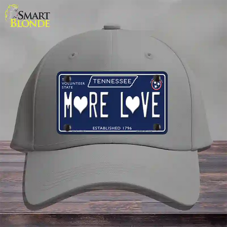 More Love Hearts Tennessee Blue Novelty License Plate Hat Tag Cotton / Gray