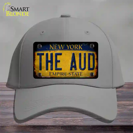 The Aud New York Yellow Novelty License Plate Hat Tag Cotton / Gray