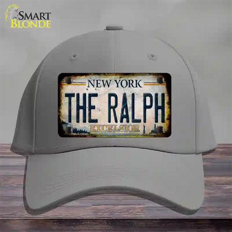 The Ralph New York White Novelty License Plate Hat Tag Cotton / Gray