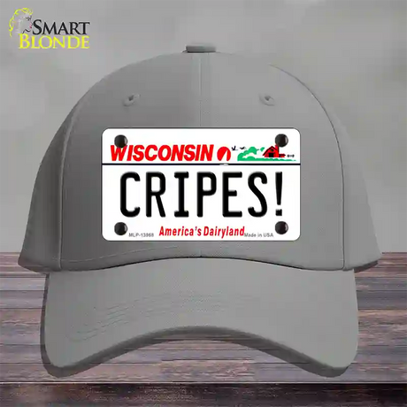 Cripes Wisconsin Novelty License Plate Hat Tag Cotton / Gray