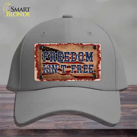 Freedom Isnt Free Flag Novelty License Plate Hat Tag Cotton / Gray