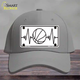 Basketball Heart Beat Novelty License Plate Hat Tag Cotton / Gray