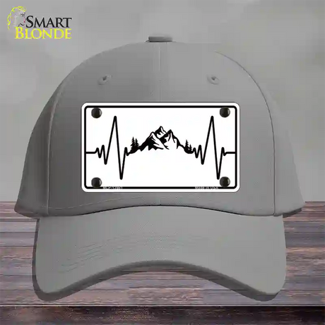 Mountains Heart Beat Novelty License Plate Hat Tag Cotton / Gray