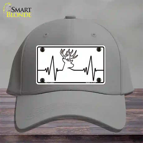 Deer Heart Beat Novelty License Plate Hat Tag Cotton / Gray