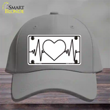 Love Heart Beat Novelty License Plate Hat Tag Cotton / Gray