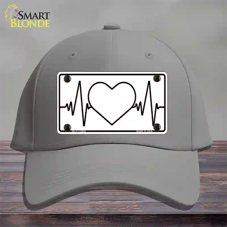 Love Heart Beat Novelty License Plate Hat Tag Cotton / Gray