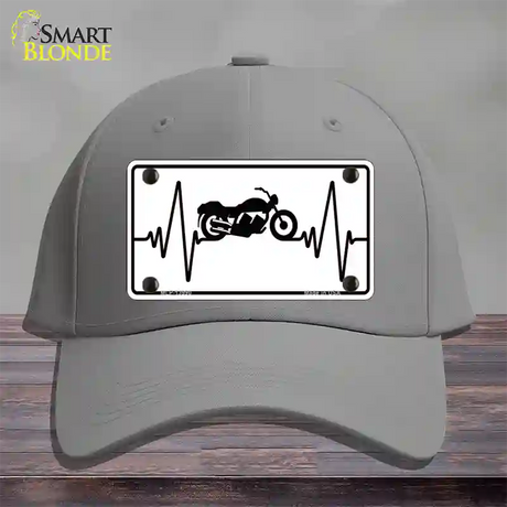 Motorcycle Heart Beat Novelty License Plate Hat Tag Cotton / Gray