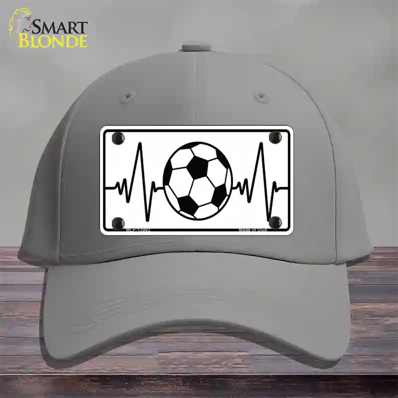 Soccer Heart Beat Novelty License Plate Hat Tag Cotton / Gray