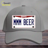 MMM Beer Ohio Novelty License Plate Hat Tag Cotton / Gray