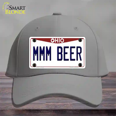 MMM Beer Ohio Novelty License Plate Hat Tag Cotton / Gray