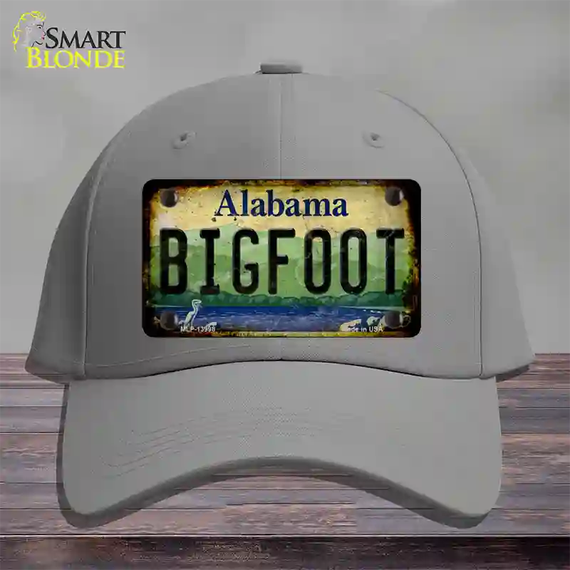 Bigfoot Alabama Novelty License Plate Hat Tag Cotton / Gray