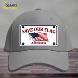 Save Our Flag Novelty License Plate Hat Cotton / Gray