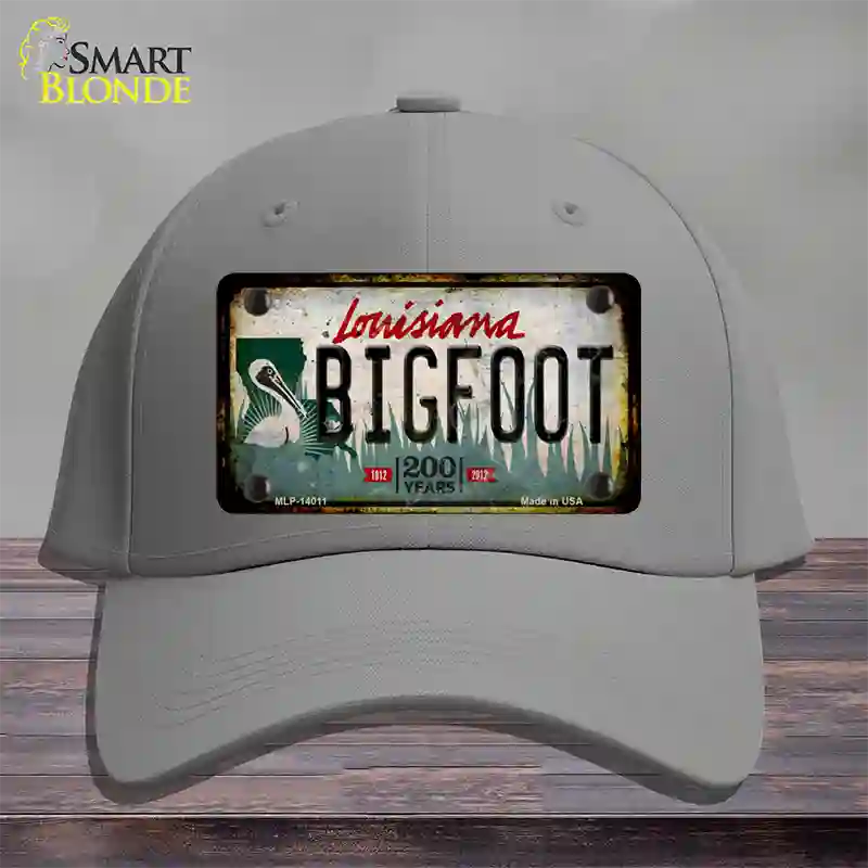 Bigfoot Louisiana Novelty License Plate Hat Tag Cotton / Gray