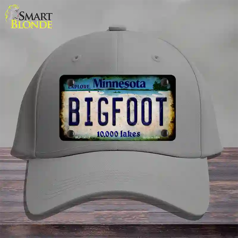 Bigfoot Minnesota Novelty License Plate Hat Tag Cotton / Gray