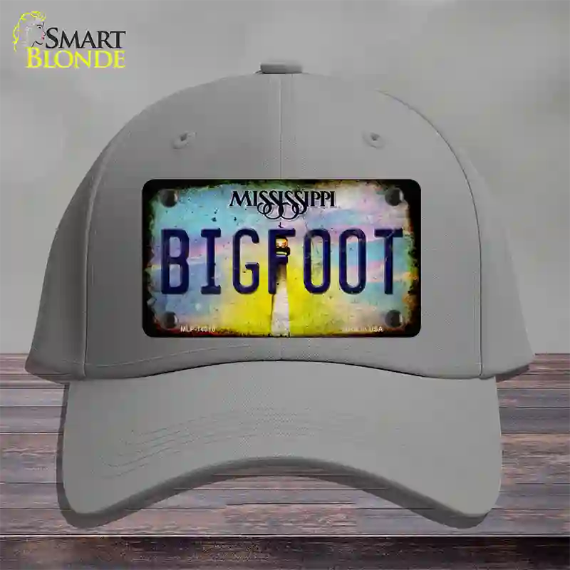 Bigfoot Mississippi Novelty License Plate Hat Tag Cotton / Gray