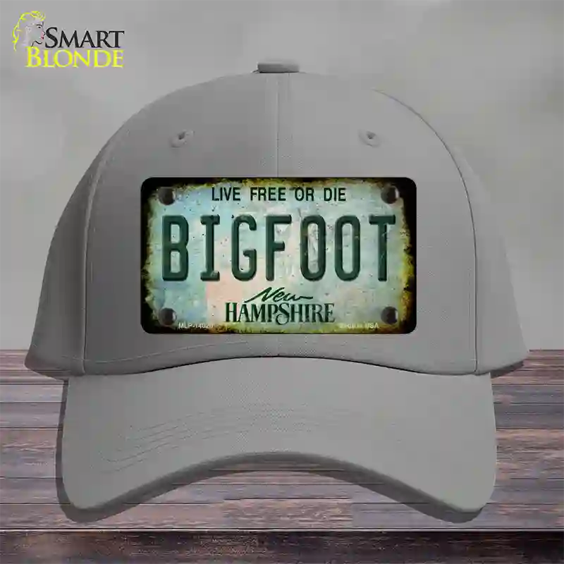 Bigfoot New Hampshire Novelty License Plate Hat Tag Cotton / Gray