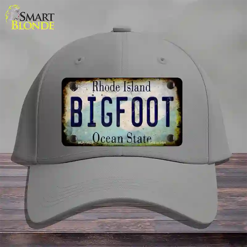 Bigfoot Rhode Island Novelty License Plate Hat Tag Cotton / Gray