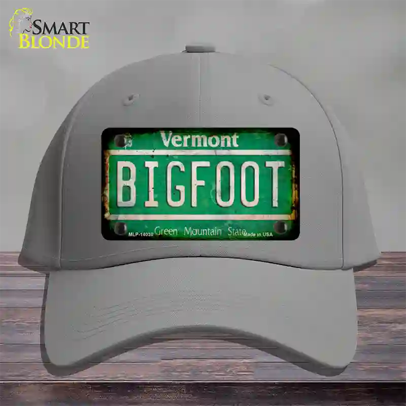 Bigfoot Vermont Novelty License Plate Hat Tag Cotton / Gray