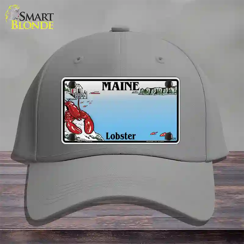 Maine Lobster Blank Novelty License Plate Hat Cotton / Gray