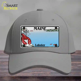 Maine Lobster Blank Novelty License Plate Hat Cotton / Gray