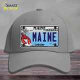 Maine Lobster Novelty License Plate Hat Cotton / Gray